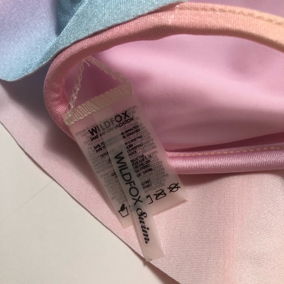 NWT Wildfox rainbow mesh halter bikini top - Picture 8 of 9